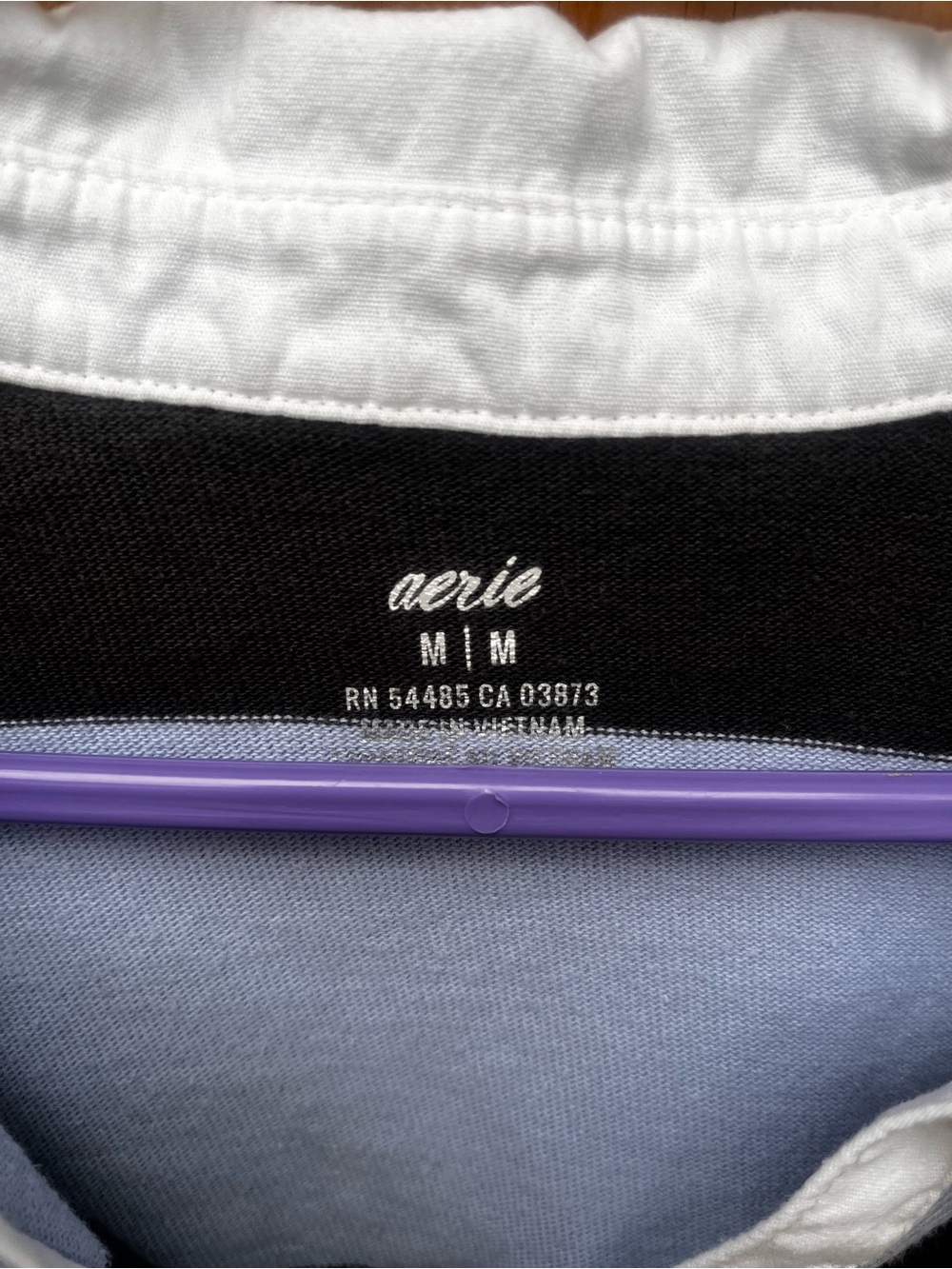 aerie Striped Rugby Pullover in Navy, White & Light Blue - Picture 3 of 5